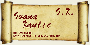 Ivana Kanlić vizit kartica